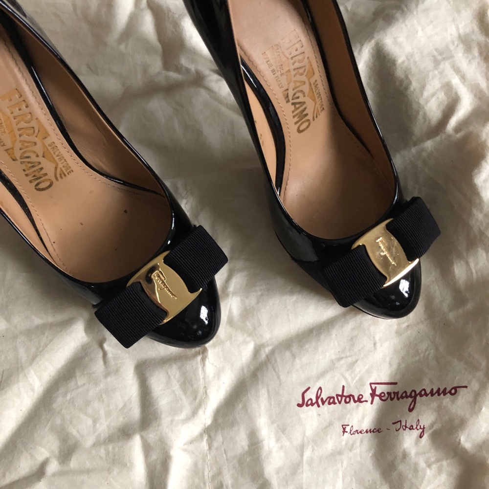 Salvatore Ferragamo patent leather heels
